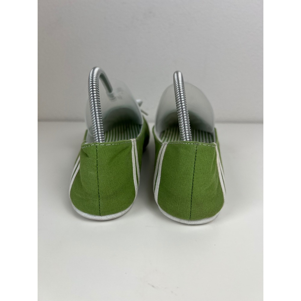 American Eagle Green Canvas Ballet Flats Bow Slip On Casual Shoes Y2K US 11 - Picture 3 of 6